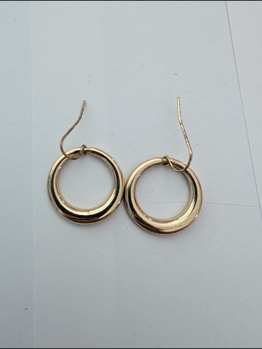 Gold Hoop Drop Earrings